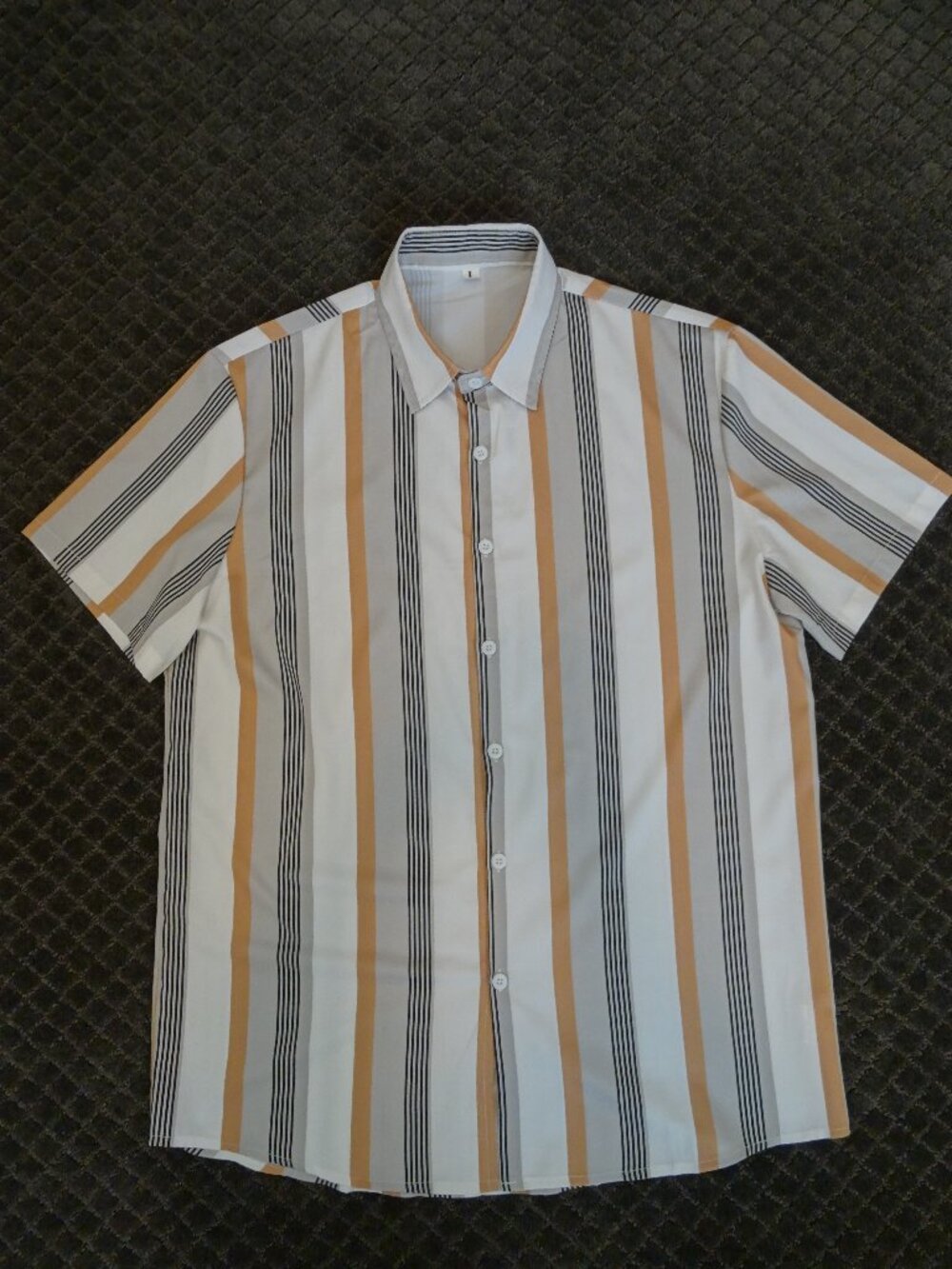 Atlanl Stripe Pattern Button Down Shirt